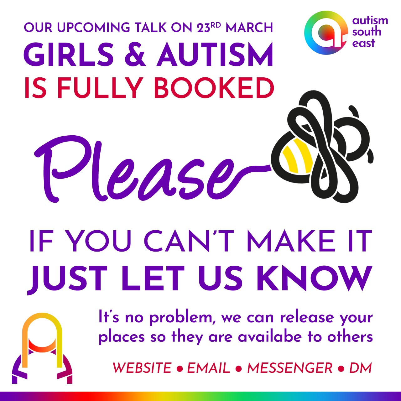 Girls & Autism FULLY BOOKED – Can you make it?